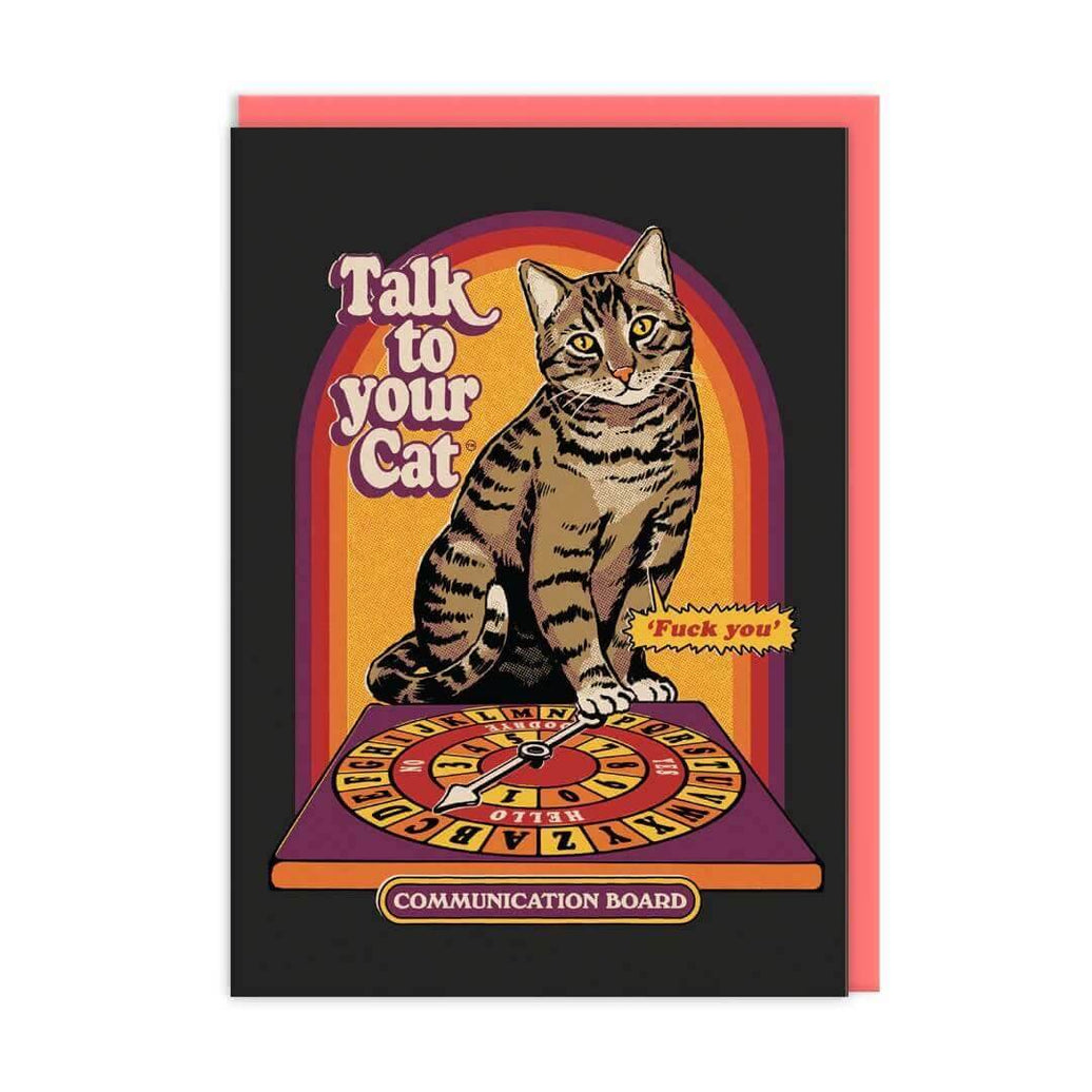 Talk To Your Cat Greeting Card - House of Cards