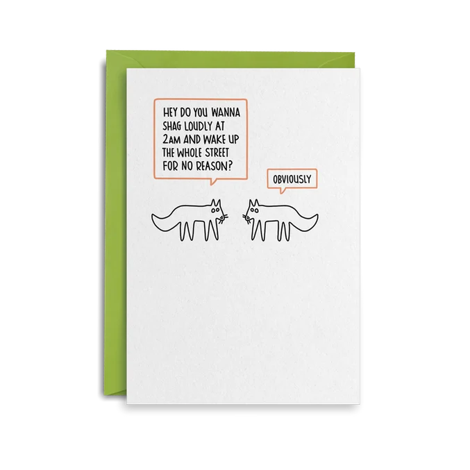 Foxes Greeting Card