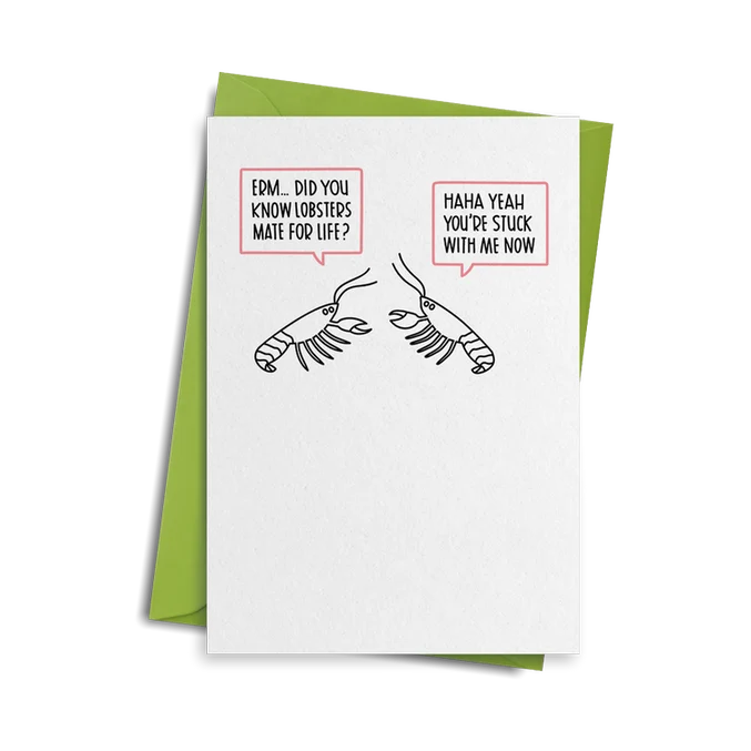 Lobsters Anniversary Card