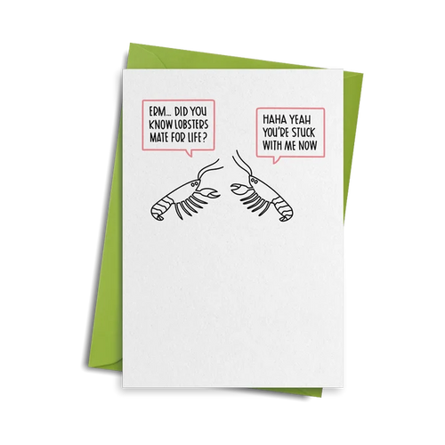 Lobsters Anniversary Card