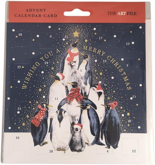 Penguins Advent Calendar Card