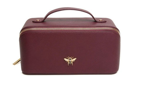 Alice Wheeler Luxury Train Case - Berry