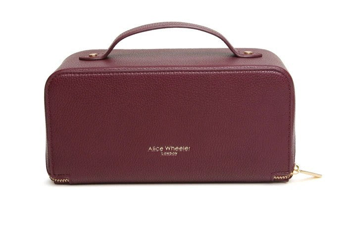 Alice Wheeler Luxury Train Case - Berry