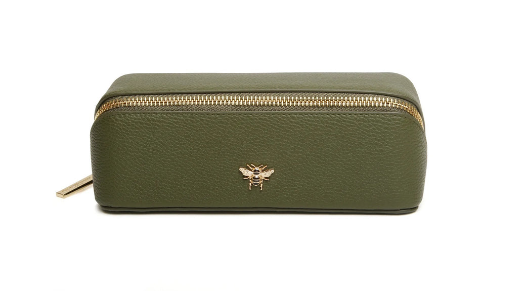 Mini Makeup Train Case Olive