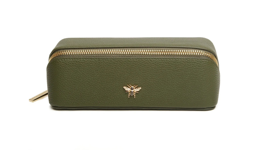 Mini Makeup Train Case Olive