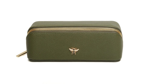 Mini Makeup Train Case Olive
