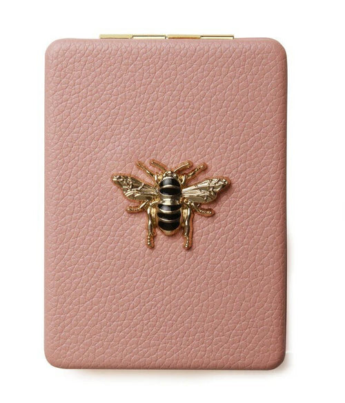 Round Pink Compact Mirror