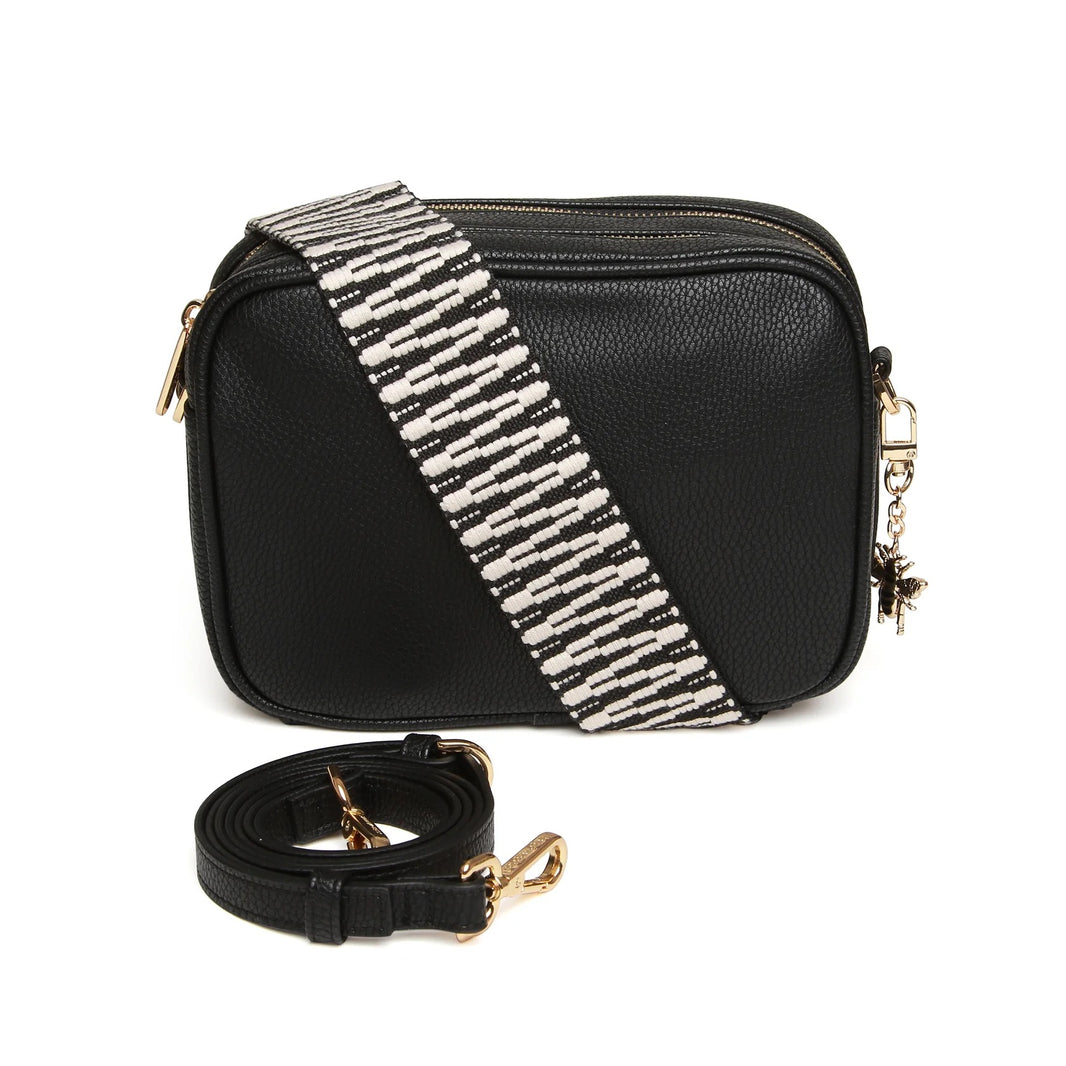 Soho Crossbody Bag - Black Faux Leather