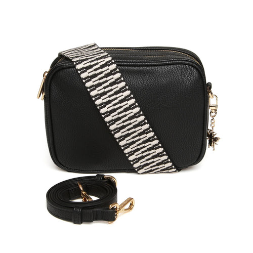 Soho Crossbody Bag - Black Faux Leather