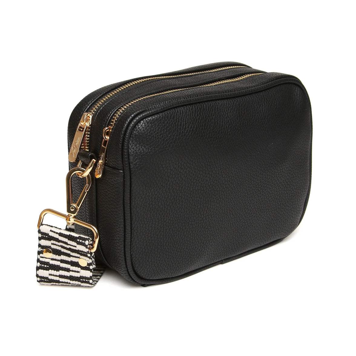 Soho Crossbody Bag - Black Faux Leather