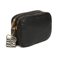 Soho Crossbody Bag - Black Faux Leather