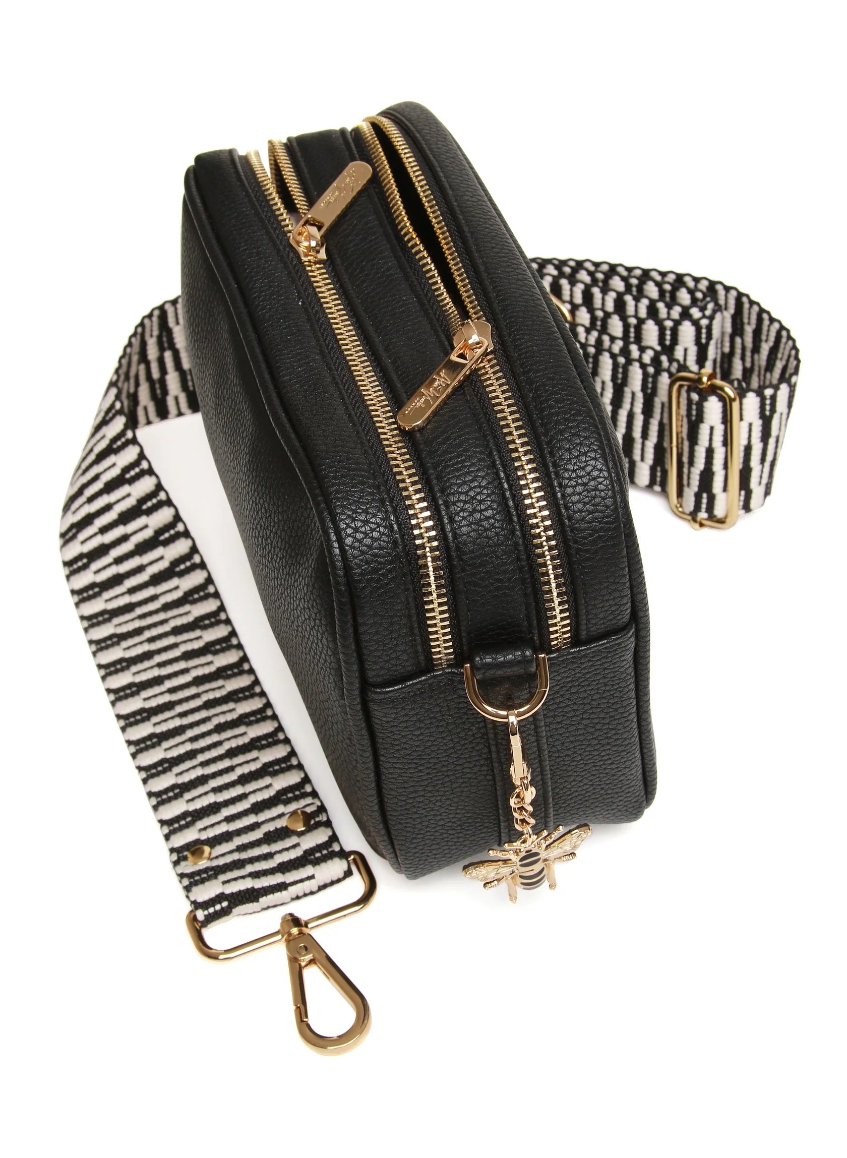 Soho Crossbody Bag - Black Faux Leather