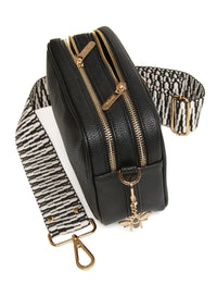 Soho Crossbody Bag - Black Faux Leather