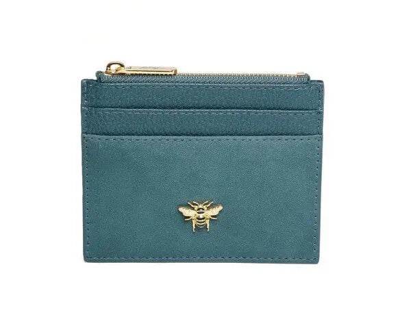 Barbican Teal Leather Coin Purse - House of Cards