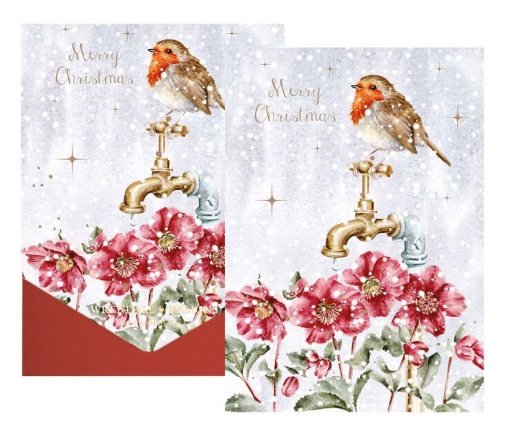 Robin Wallet Christmas Cards