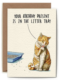 Litter Tray Birthday Card