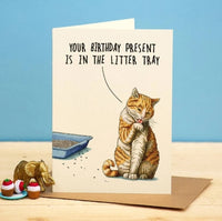 Litter Tray Birthday Card