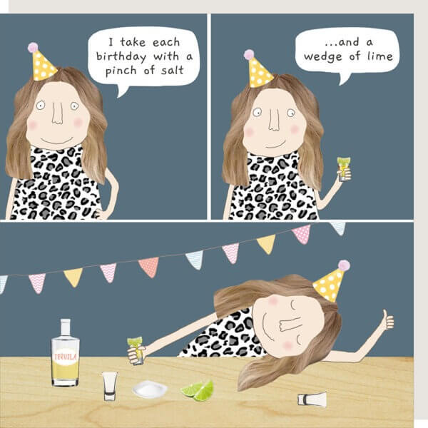 Pinch Salt Tequila Birthday Card