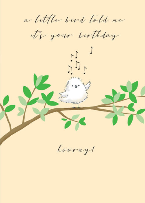 Little Bird Told Me Birthday Card