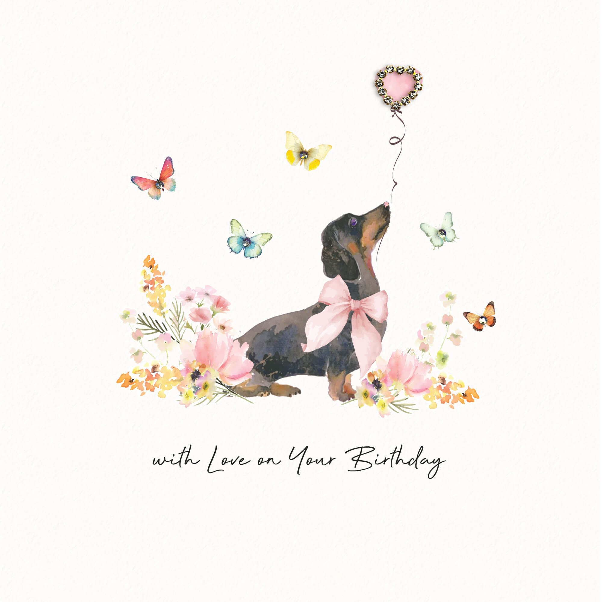 Dachshund Love Birthday Card