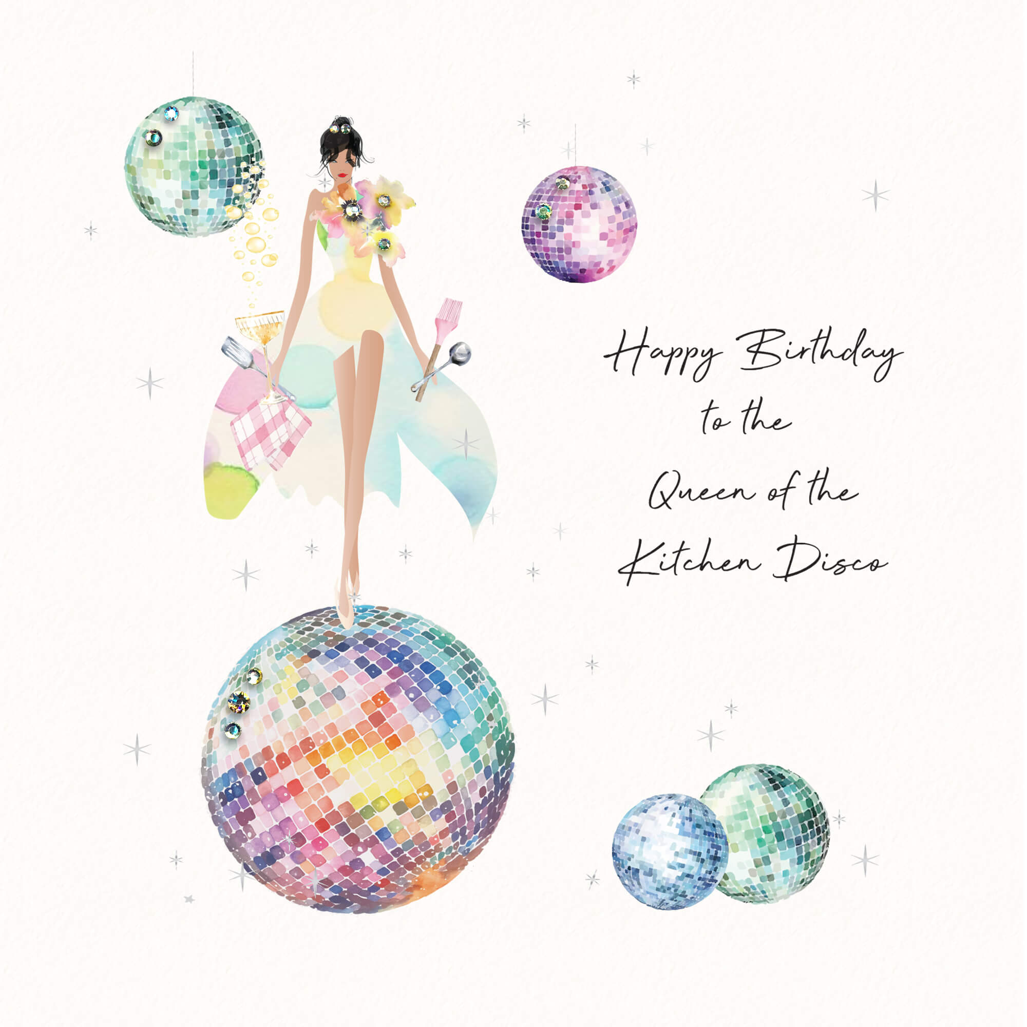 Kitchen Disco Birthday Card