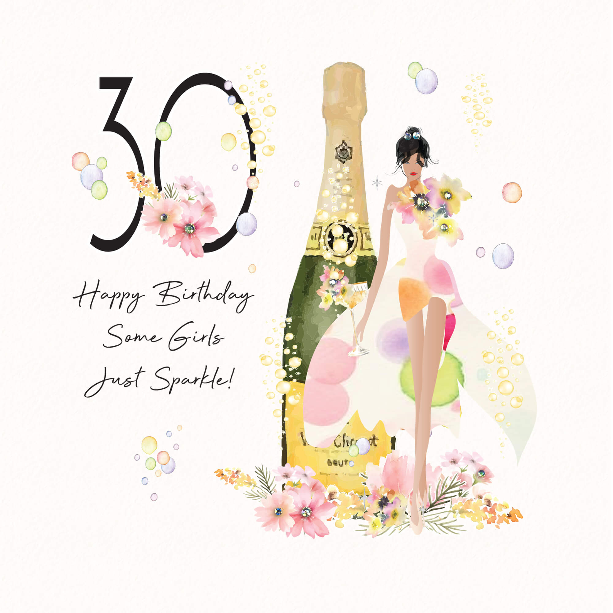 Sparkle 30th Birthday Card