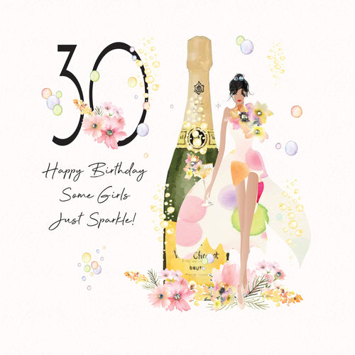 Sparkle 30th Birthday Card
