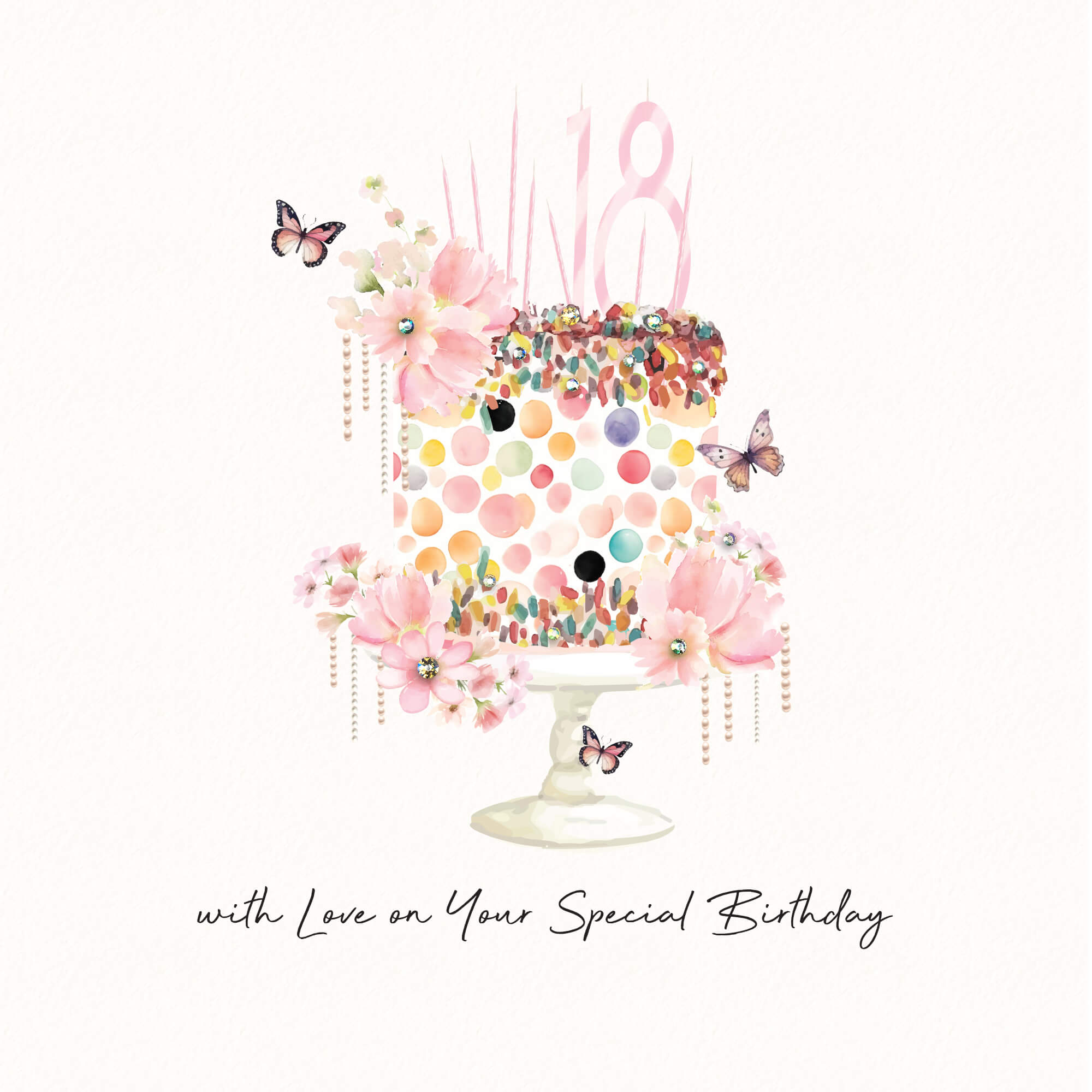 Cake 18th Birthday Card