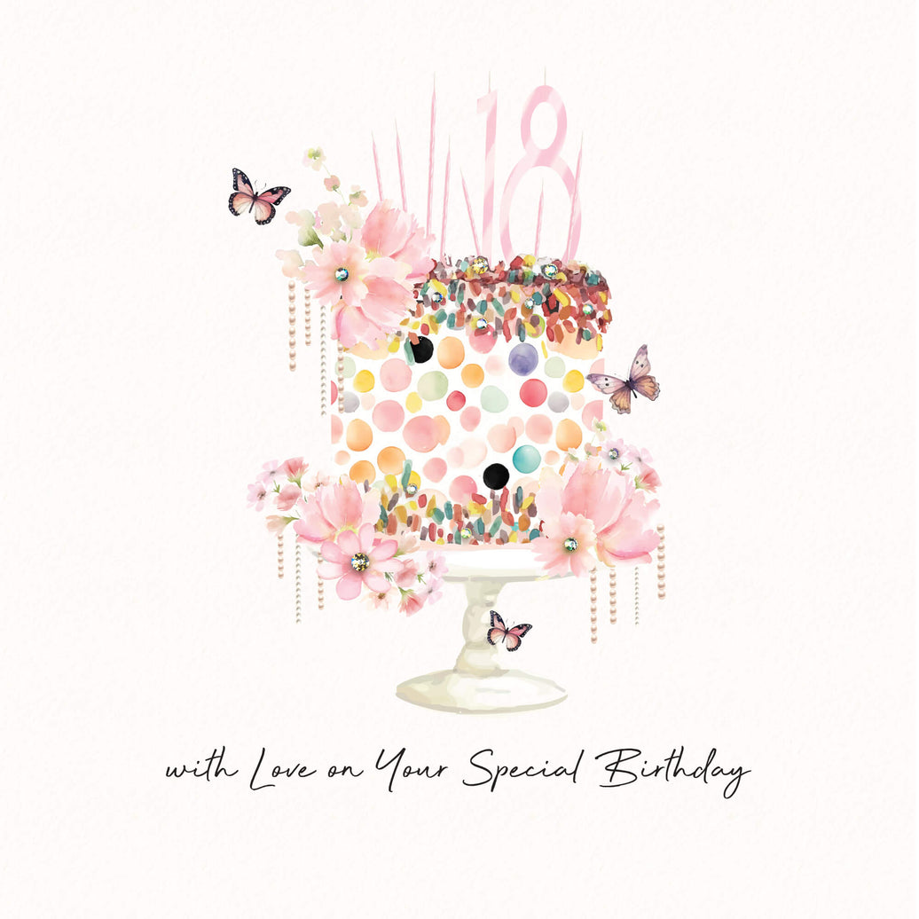 Cake 18th Birthday Card