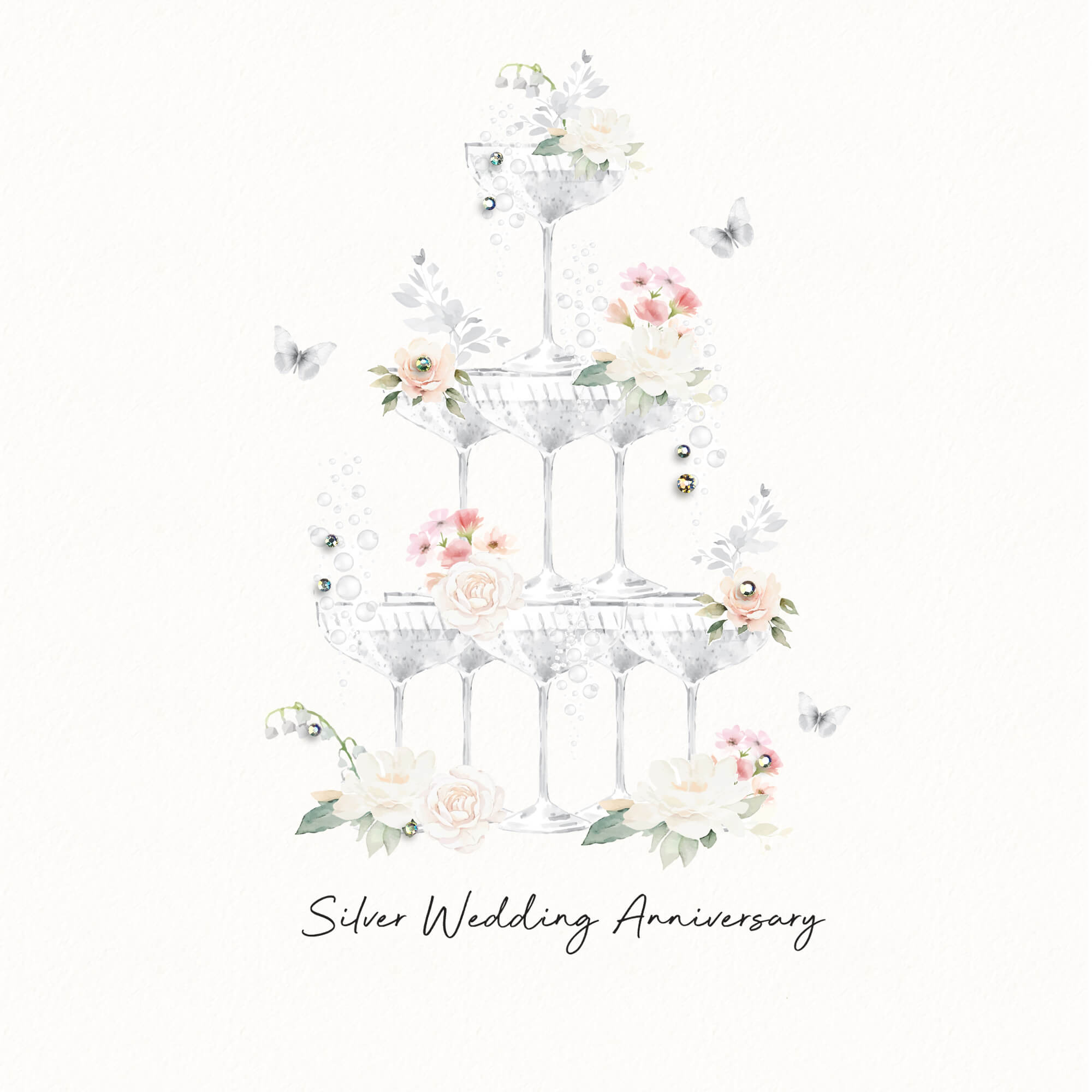 Silver Wedding Anniversary Card