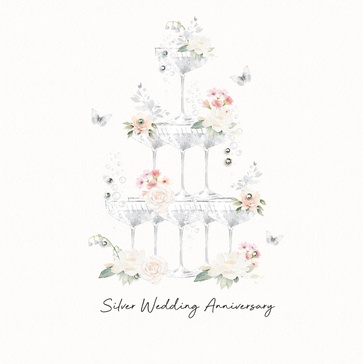 Silver Wedding Anniversary Card