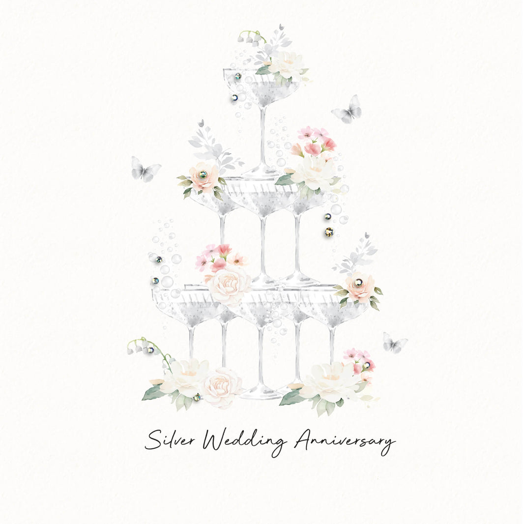 Silver Wedding Anniversary Card