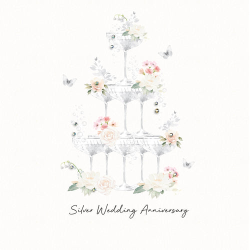 Silver Wedding Anniversary Card