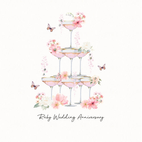 Ruby Wedding Anniversary Card