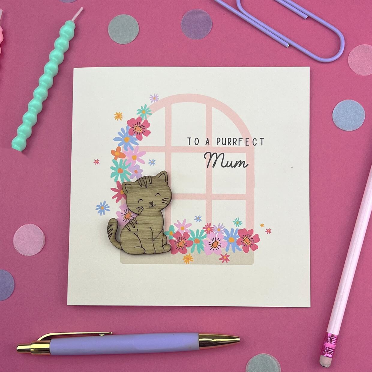 Purrfect Mum Birthday Card
