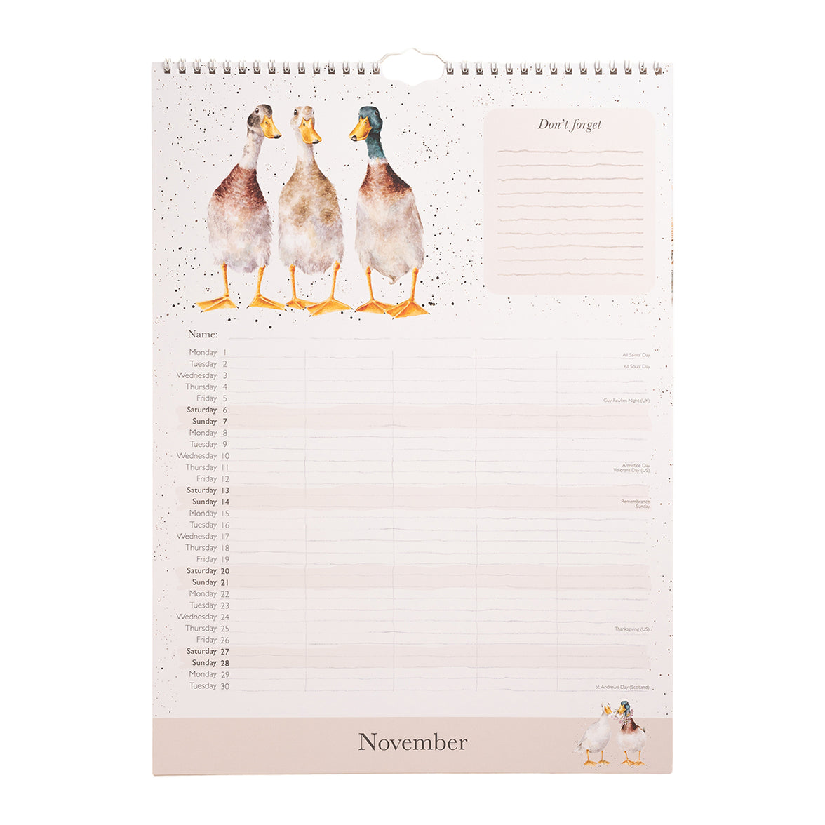2027 Country Set Family Calendar