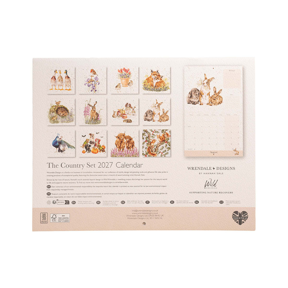 2027 Country Set Landscape Calendar