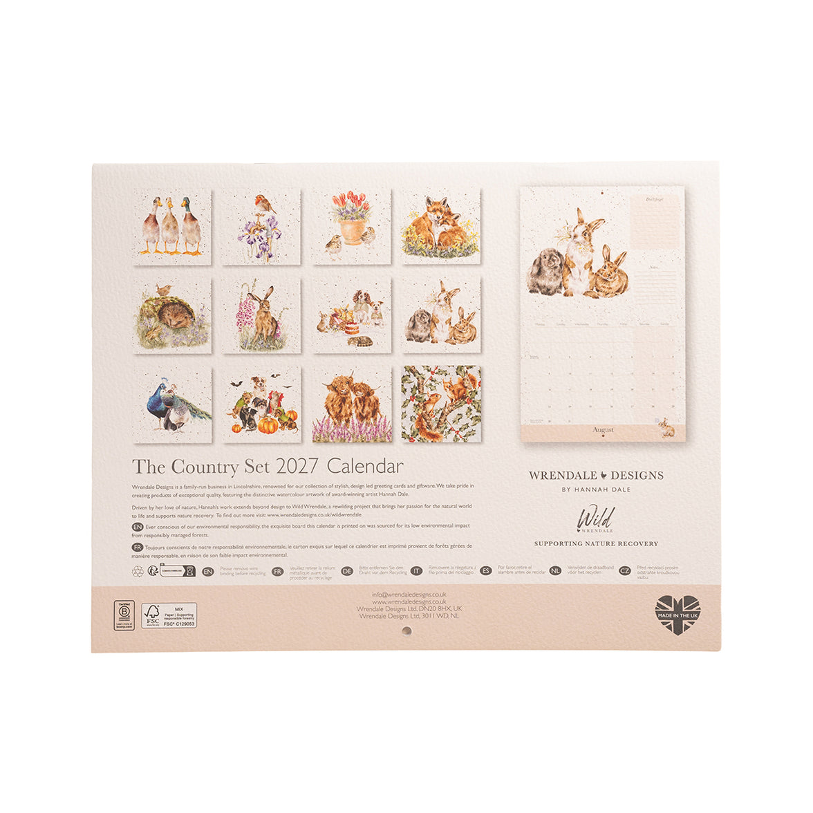 2027 Country Set Landscape Calendar