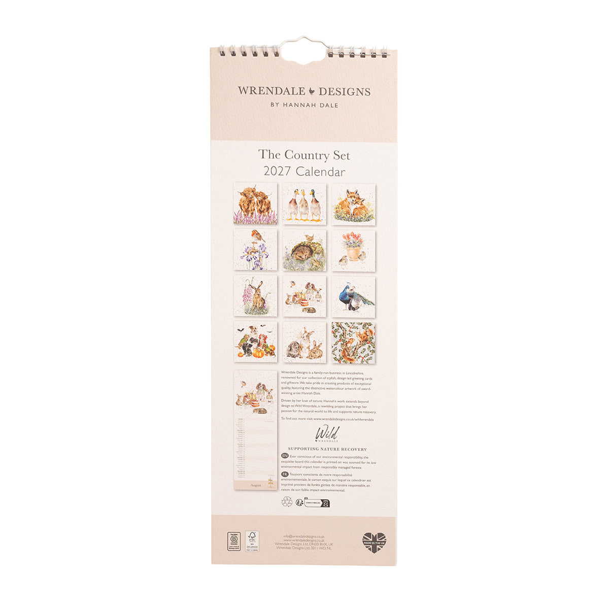 2027 Country Set Slim Calendar