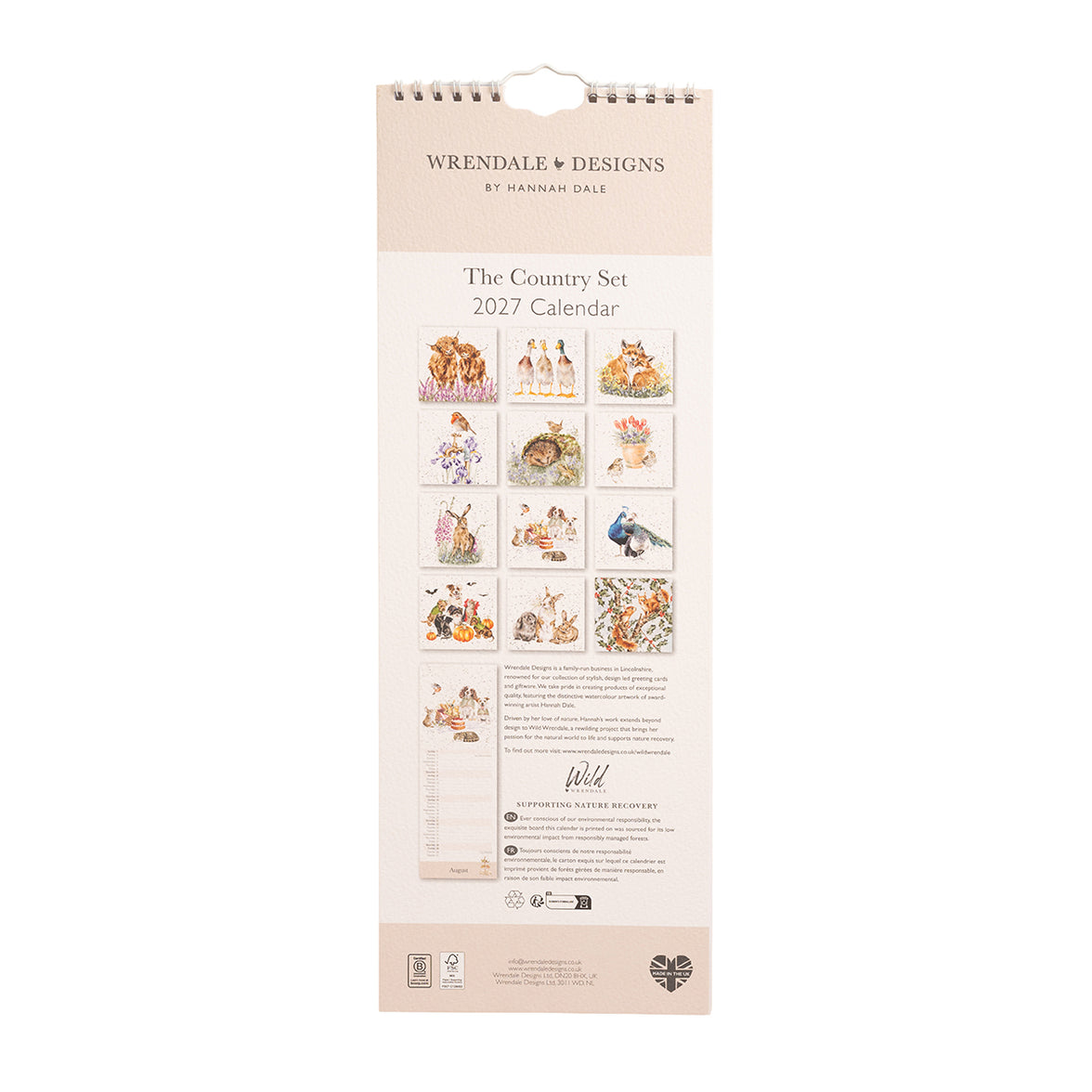 2027 Country Set Slim Calendar