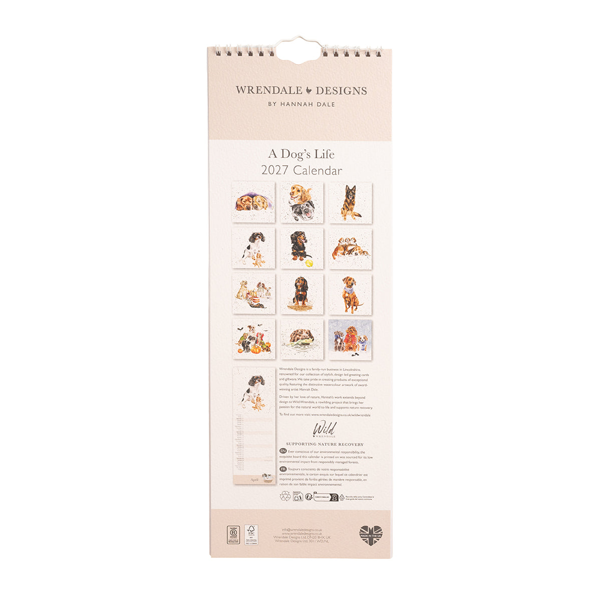 2027 A Dog's Life Dog Slim Calendar