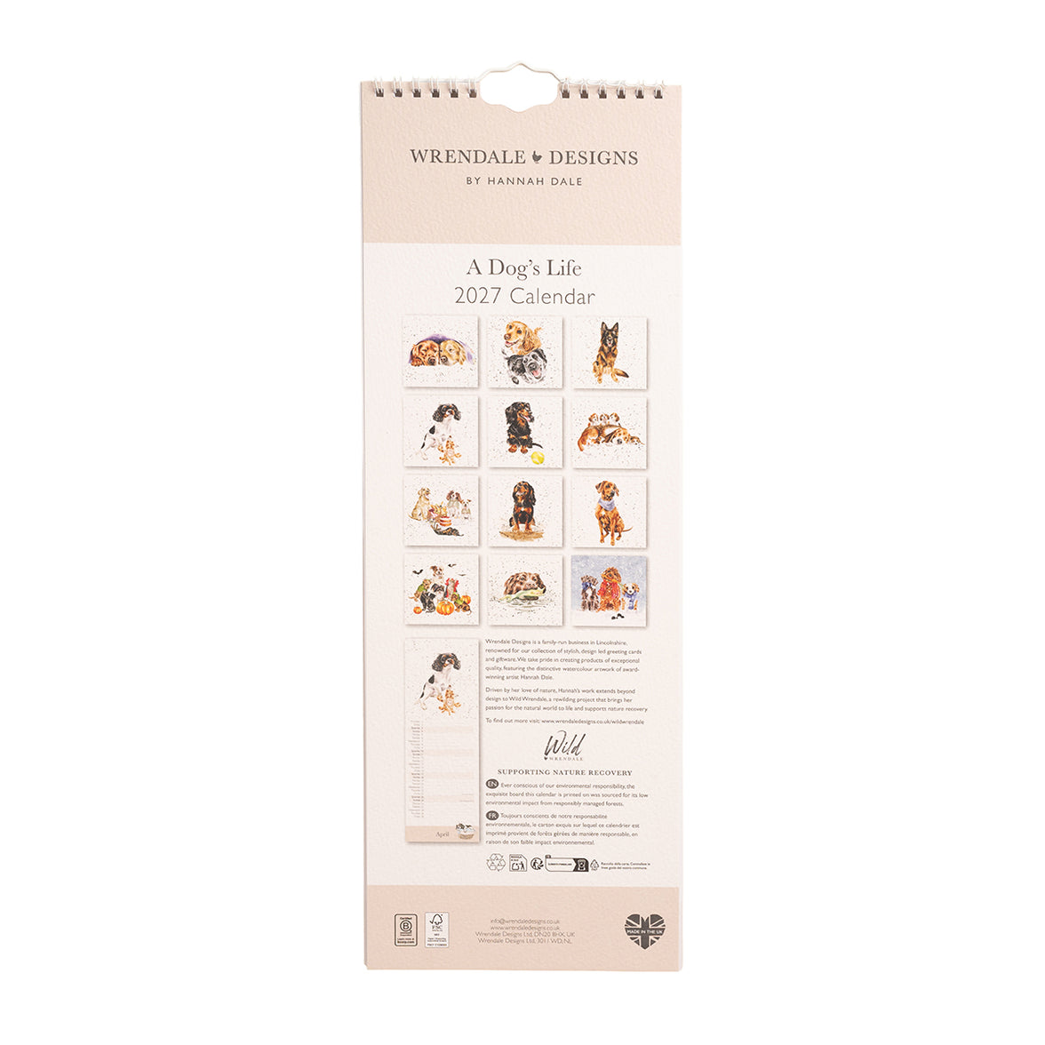 2027 A Dog's Life Dog Slim Calendar