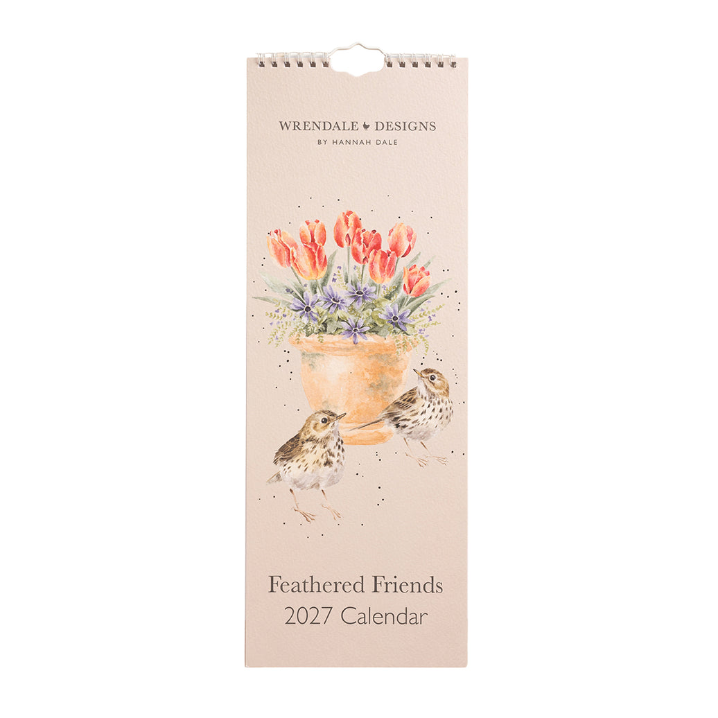 2027 Feathered Friends Birds Slim Calendar