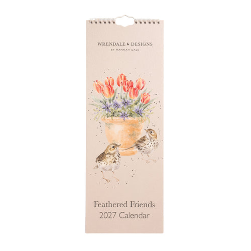 2027 Feathered Friends Birds Slim Calendar