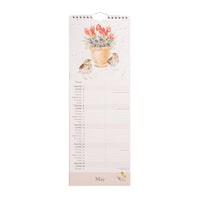 2027 Feathered Friends Birds Slim Calendar