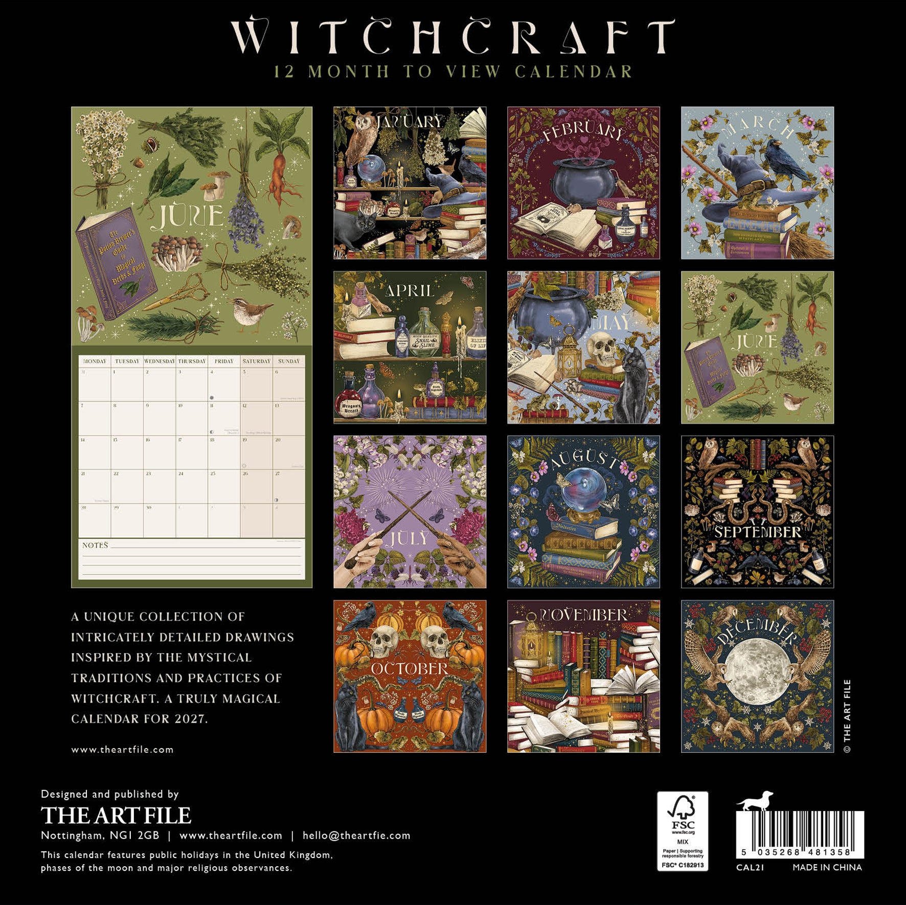 2027 Witchcraft Wall Calendar