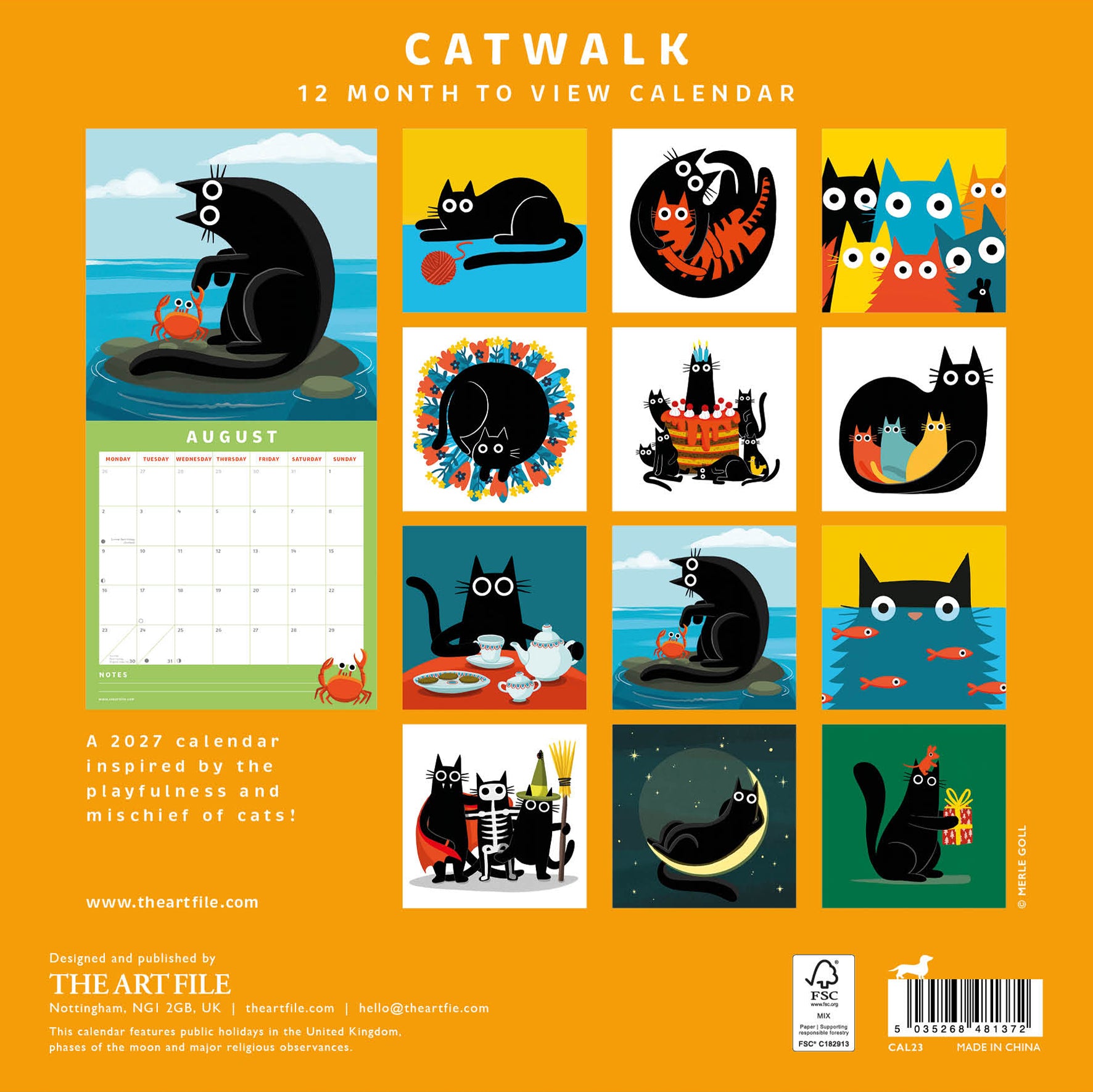 2027 Catwalk Wall Calendar