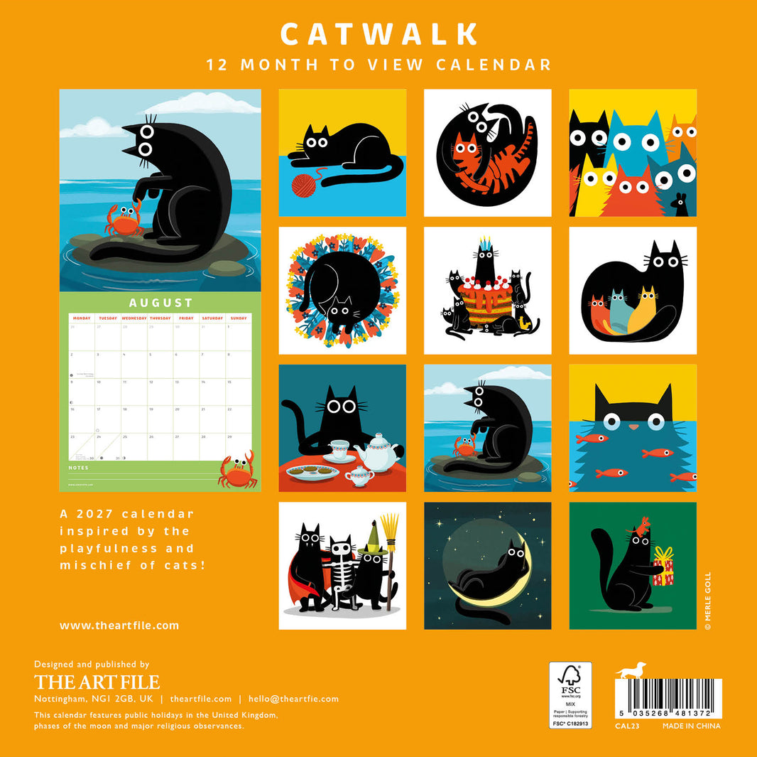 2027 Catwalk Wall Calendar