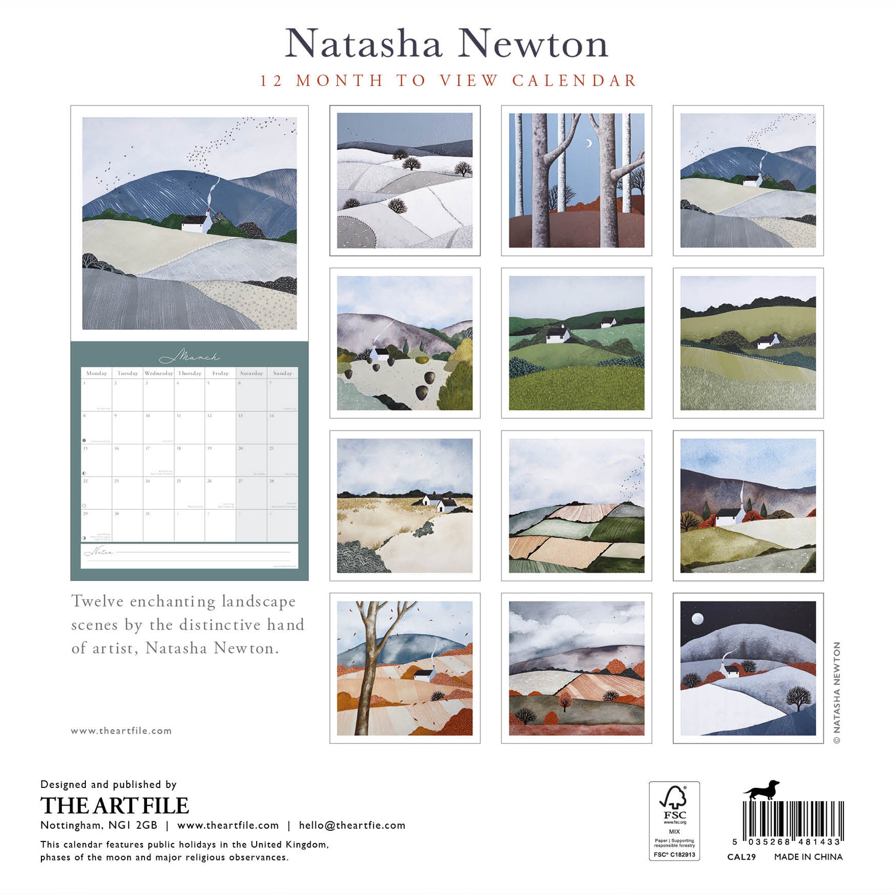 2027 Natasha Newton Wall Calendar