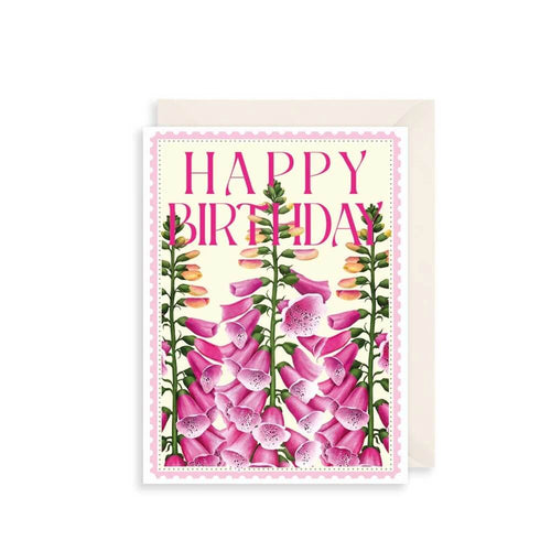 Foxgloves Birthday Card